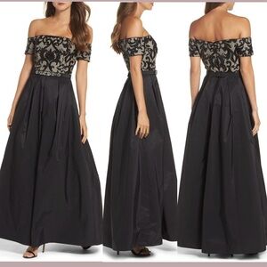 Vince Camuto Off The Shoulder Sequin Evening Ballgown 6 A Line Wedding Event